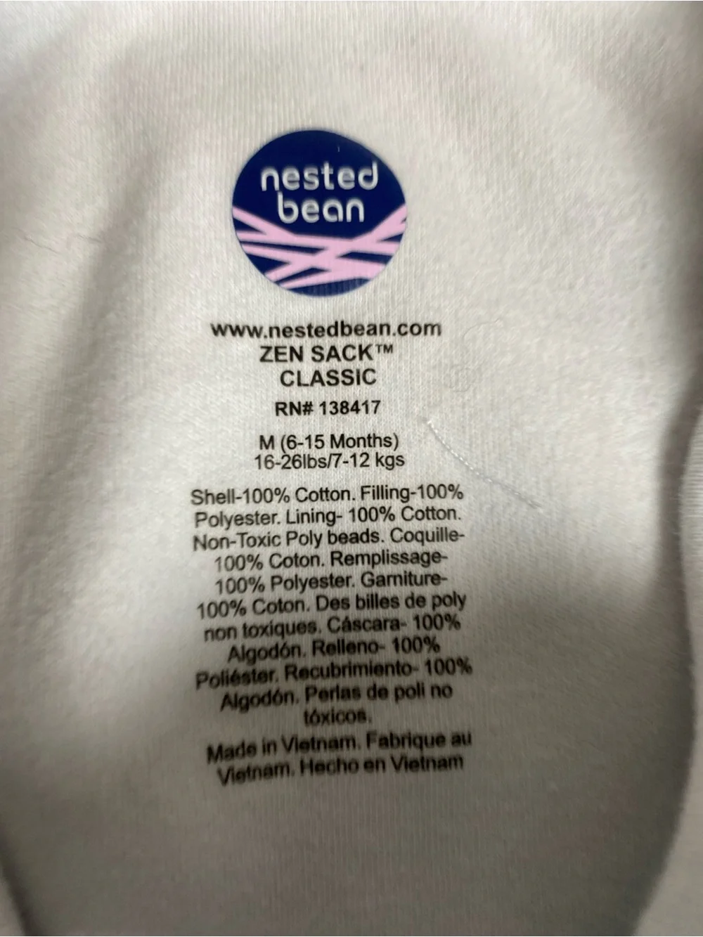 Nested Bean Zen Sack Sleep Sack Bundle 0-15 Months Two Way Zipper Cuddle Pack